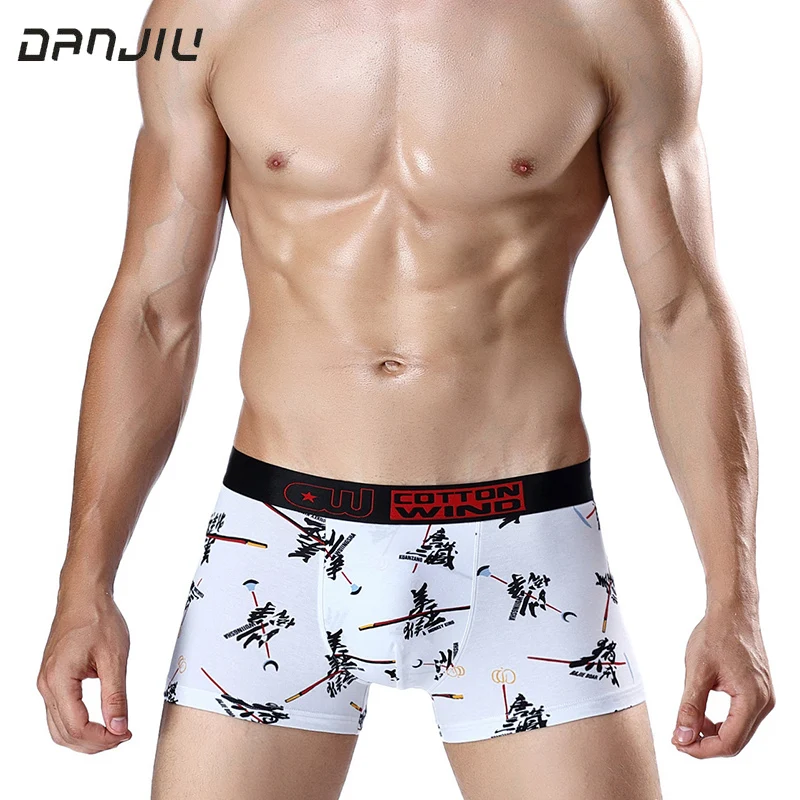

DANJIU New Men Underwear Male Cartoon Cotton Boxer Shorts Chinese Style Fashion Cool Underpants Sexy Breathable Calzoncillos