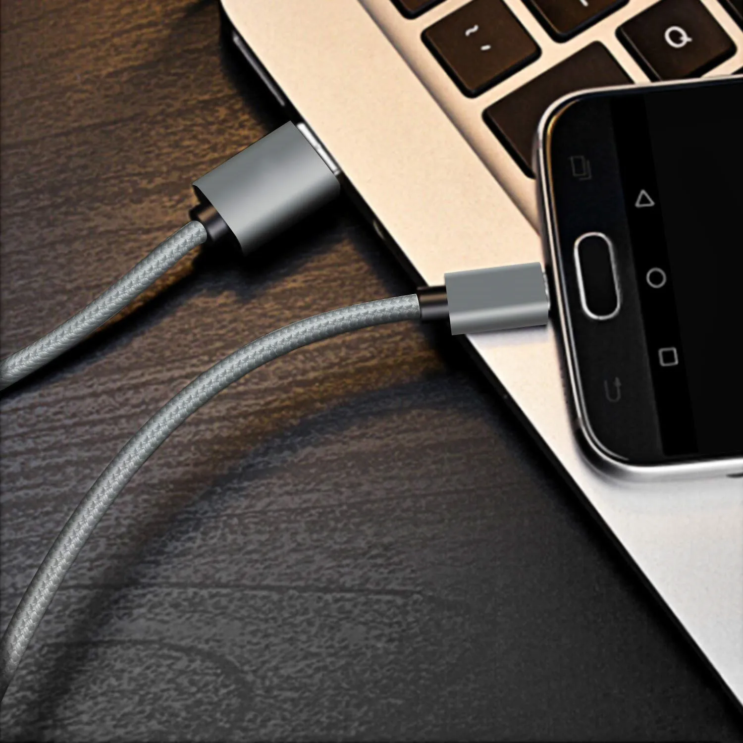 Нейлоновый плетеный кабель для быстрой зарядки Micro USB Samsung Galaxy Express 3/Amp 2/Amp Prime/Express