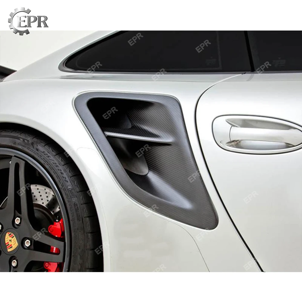 Для Porsche 997(2007-2010) Turbo и GT2 Turbo углеродного волокна сбоку воздухозаборника совки настройки части отделка Гонки 997 GT2 углерода вентиляционное отверстие