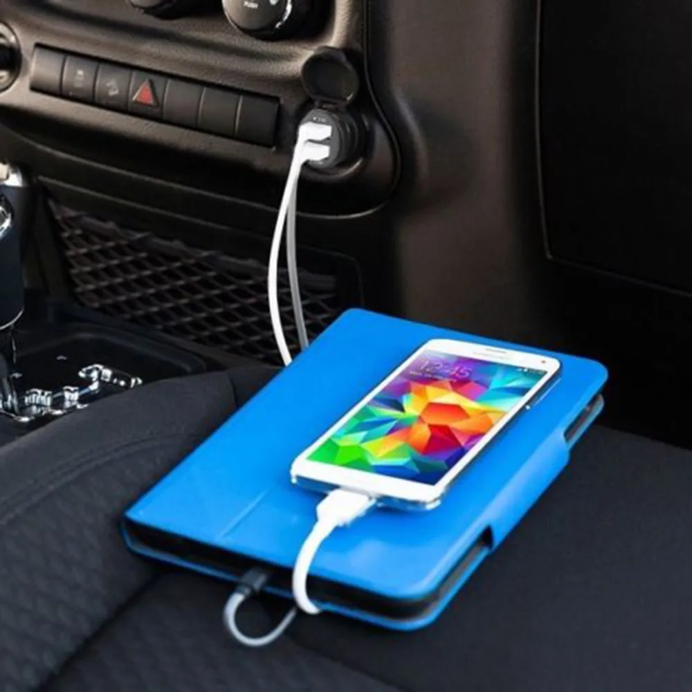 Мини Автомобильное зарядное устройство с двумя usb портами автомобильный адаптер