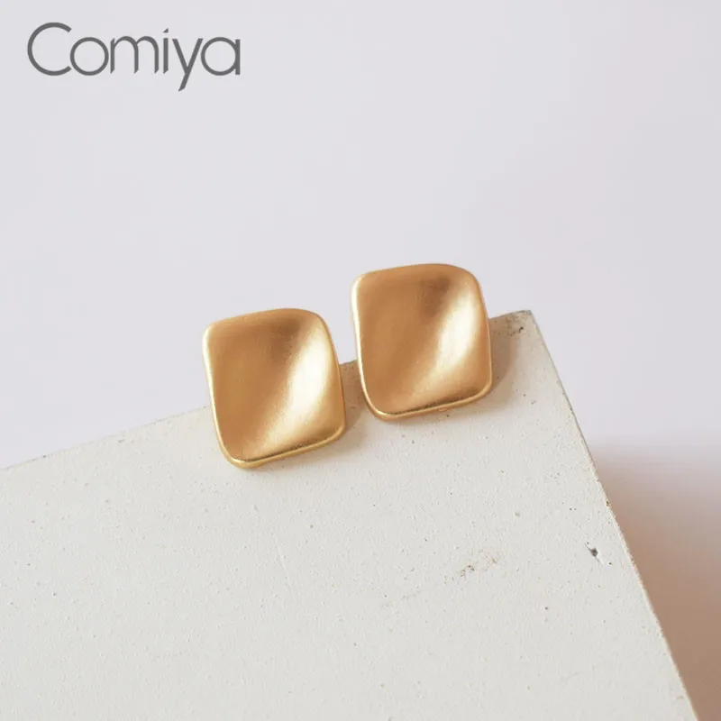 Женские серьги гвоздики Comiya золотистые/Серебристые корейские из сплава