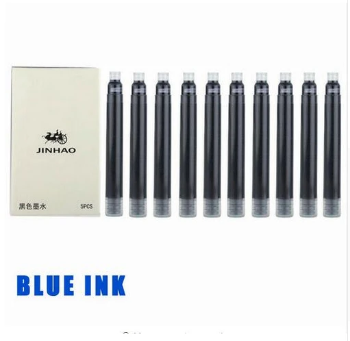 Высокое качество Jinhao X450 22 Цвета авторучки с золотой клип канцелярия Школьные принадлежности М перо Письма чернилами подарки - Цвет: 10 biue ink