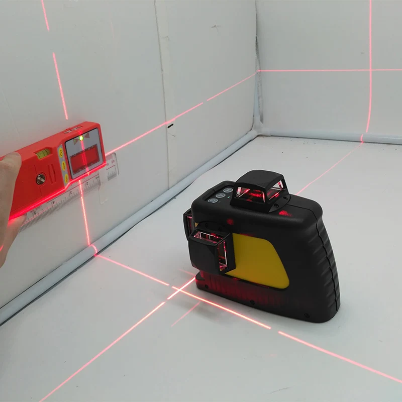 XEAST 3D 12 линий лазерный уровень 360 вертикальные и горизонтальные самонивелирующиеся поперечные линии Красный Луч наклон и открытый лучше, чем Фукуда