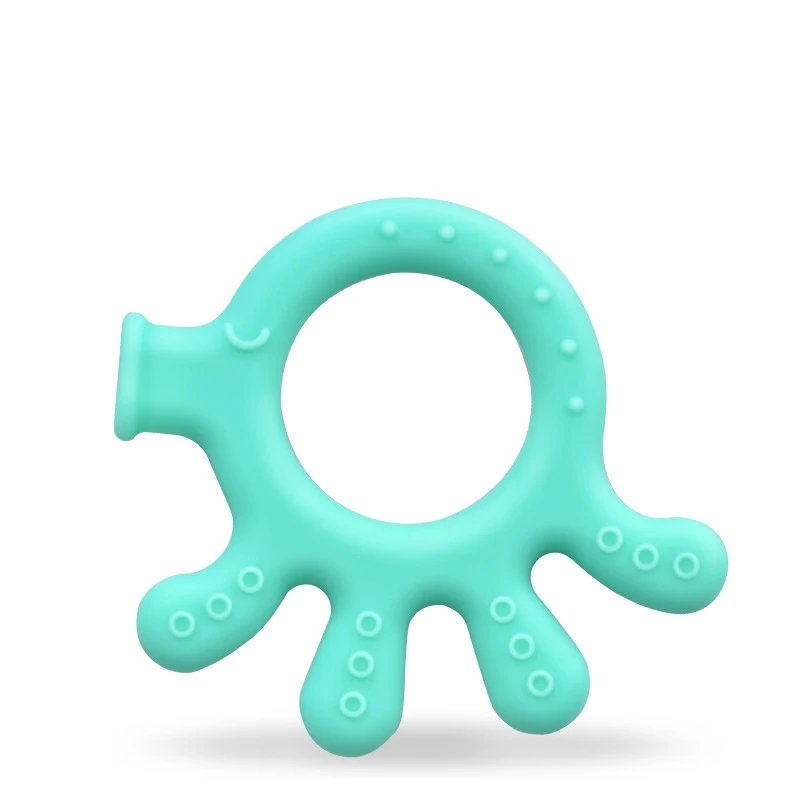 Blue Octopus 10 тип безопасный силикон детский Прорезыватель мультфильм животных малыша жевательные игрушки успокаивающие Прорезыватели Детские аксессуары подарок для новорожденных - Цвет: Blue Octopus