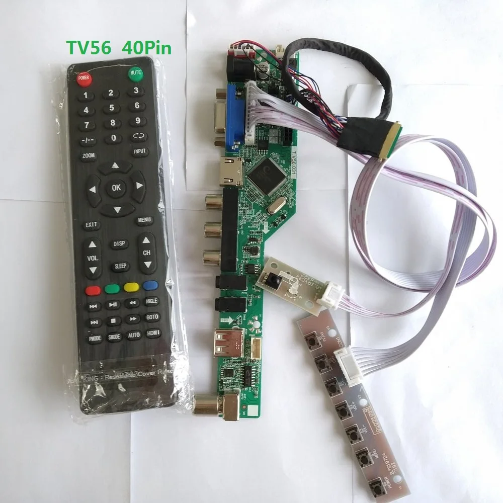 Комплект для B156XW02 V3 40pin LVDS LCD LED remote VGA 1366X768 15 6 &quotTV AV HDMI USB контроллер платы драйвера