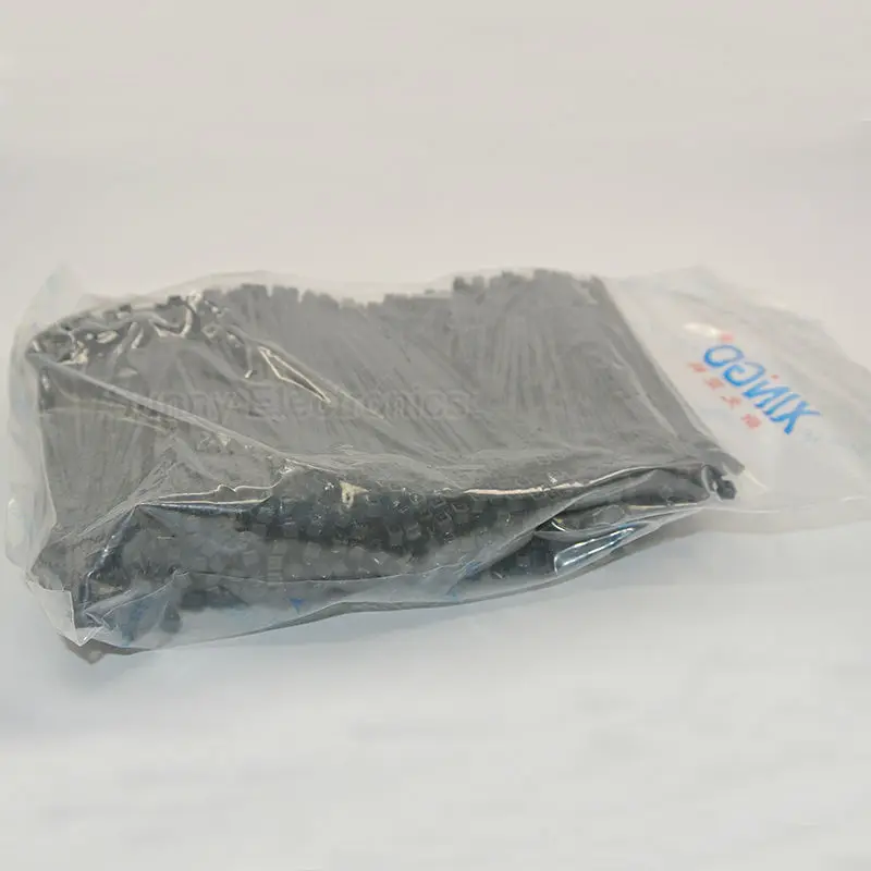 1000 шт./упак. 3*100 мм, ширина 1,8 мм, черный цвет, заводской стандарт, самоблокирующиеся пластиковые нейлоновые кабельные стяжки, проволочная стяжка на молнии