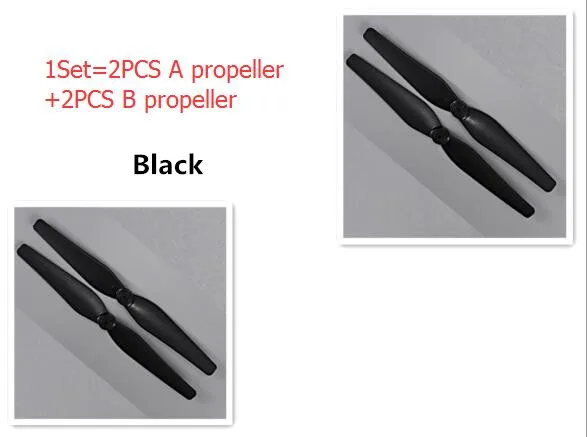 1Set black propeller S70 S70W gps гоночный пульт дистанционного управления Радиоуправляемый квадрокоптер Дрон запасные части 7,4 V 2500mAh батарея/пропеллер/Шасси запасные аксессуары - Цвет: 1Set black propeller