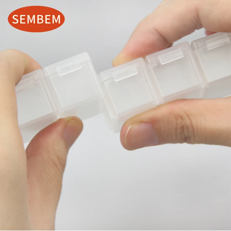 SEMBEM 6 Days Portable Tablet Pill Medicine Box Holder Detachable Storage Organizer Container Case Beauty Accessories | Красота и