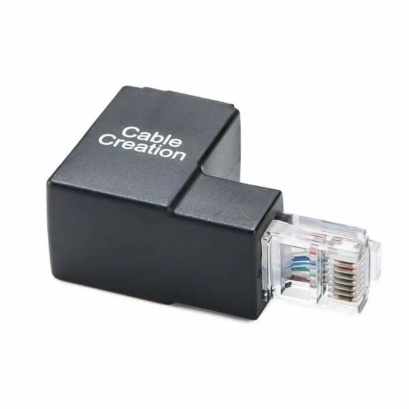 Ethernet-адаптер Cat5e/Cat6 под углом 90 градусов и 270 RJ45/ 8P8C |