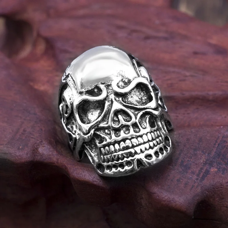 Fashion Punk Style Retro Skull Rings Men Cool Skeleton Alloy Gothic Biker Ring Jewelry Dropshipping |