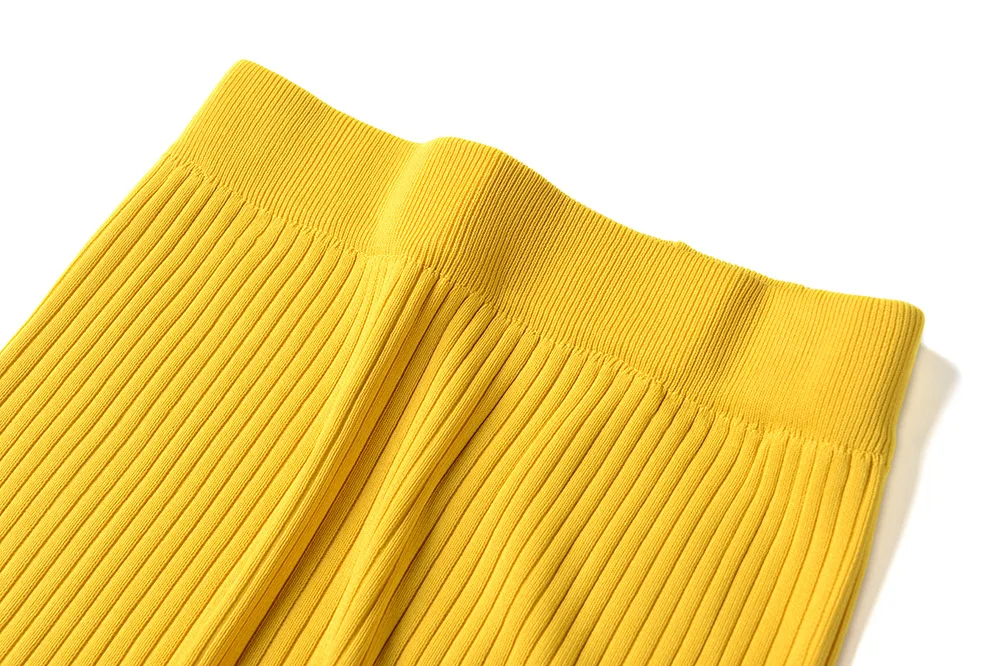 2019 длинная юбка с высокой талией и разрезом эластичная тонкая летняя мягкие