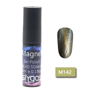 M142 1 шт., SLYGOS, 6 мл, УФ светодиодный, блестящий, Звездный глаз хамелеона кота, магнит для ногтей, Гель-лак, портативный, впитывающий, для ногтей, Магнитный Гель-лак - Цвет: M142