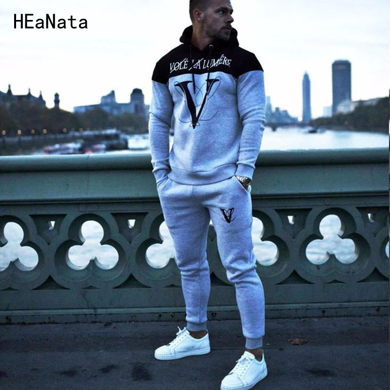 Мужской спортивный костюм с капюшоном для тренировок | Мужская одежда