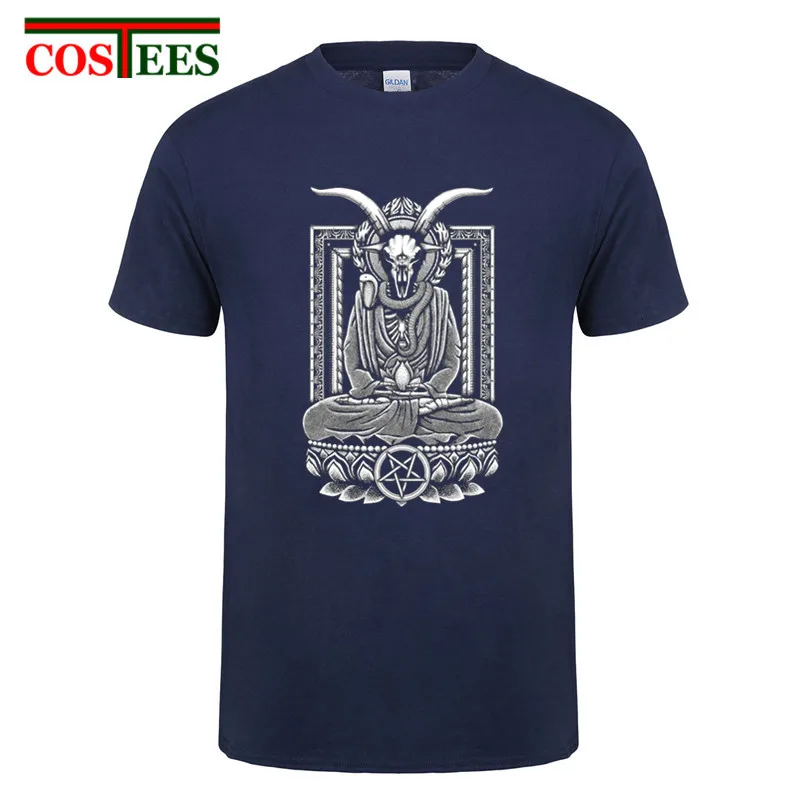 Фото XS-3XL Baphomet Nirvana белая мужская футболка с полутонами забавная baphomet одежда короткими XS-3XL Baphomet Nirvana белая мужская футболка с полутонами забавная baphomet одежда короткими