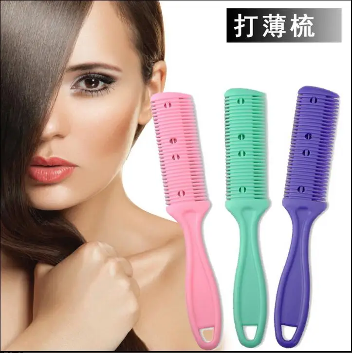 1 шт. двухсторонний нож для волос с расческой и тонкой стрижкой ножи ножницы