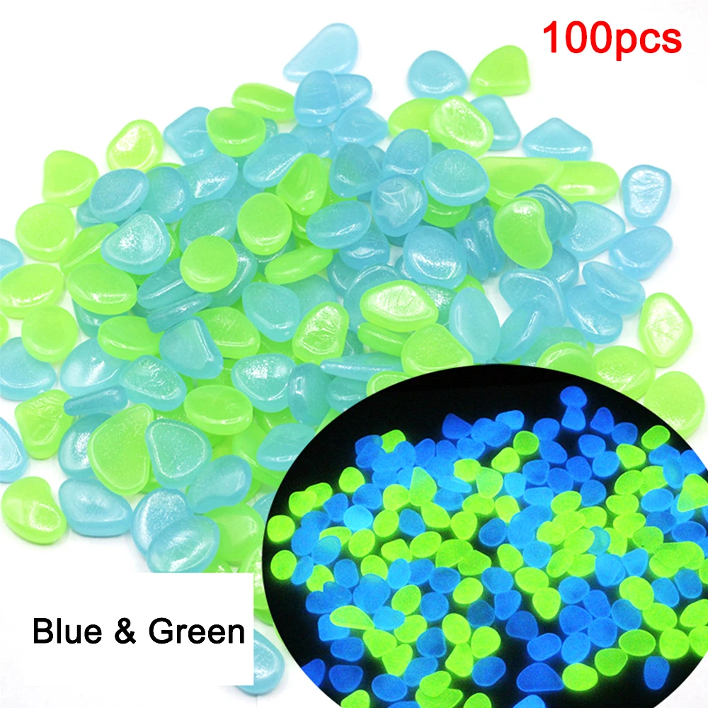 100 шт. искусственные камни для аквариума светящиеся в темноте|Декорации| |