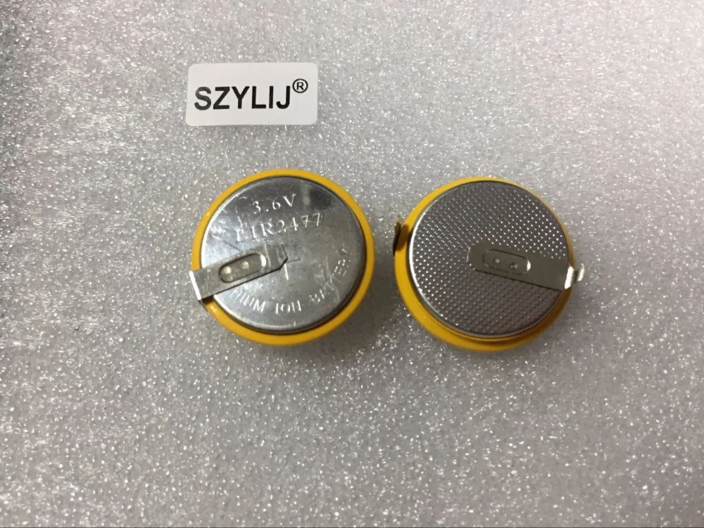 SZYLIJ Frete gratis LIR2477 3,6 В Com Pinos de Solda Reciclagem De uso Da Bateria De liio Botao