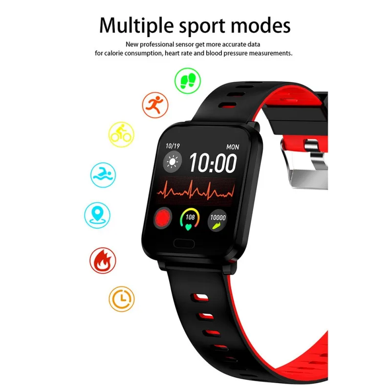Смарт-часы IP68 Водонепроницаемые с несколькими режимами движения пульсометром и