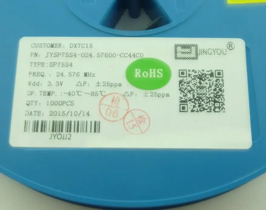 10 шт. SMD 5070 активный кристаллический осциллятор OSC 24 576 МГц м 7050 5х7 3 В 25PPM |