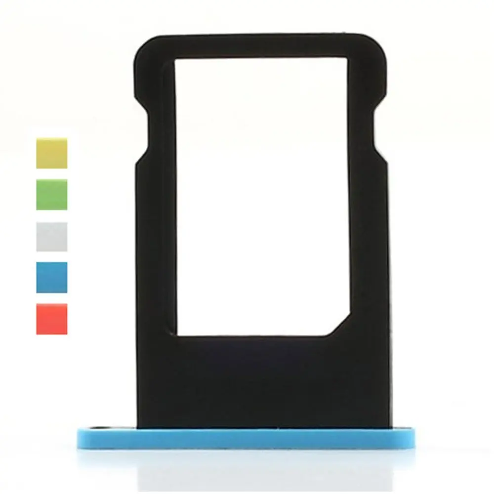 Nano sim-карта адаптер держатель лоток Слот для iPhone 5C iPhone5C Ремонт Запчасти Замена аксессуары белый розовый желтый синий зеленый