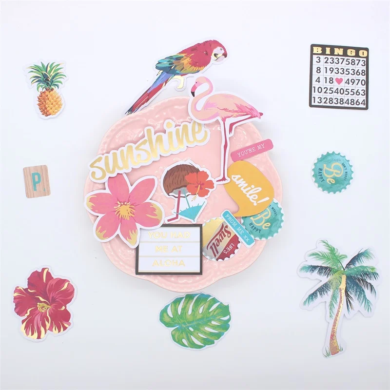 KSCRAFT 122 шт. цветные картонные высечки для скрапбукинга счастливый