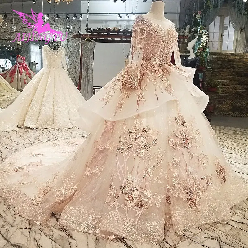 Модное свадебное платье AIJINGYU модное короткое спереди уникальное атласное с