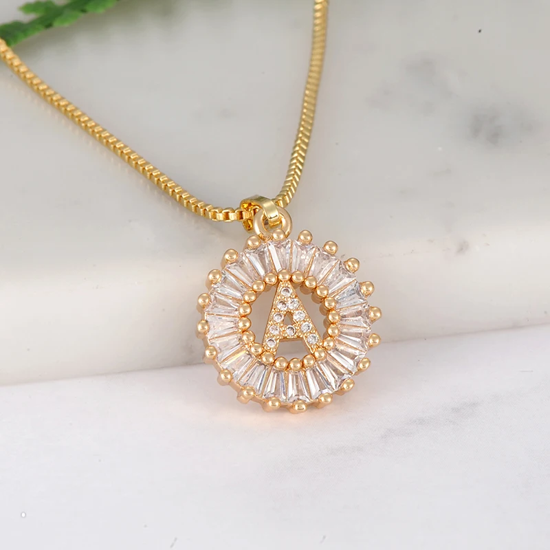 Модные подвески ZHINI с буквенным дизайном ожерелье ювелирные изделия медные