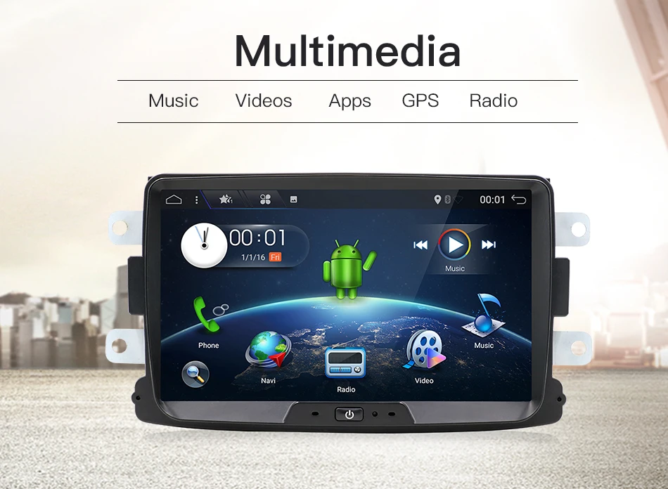 8 &quotHD Android 7 1 Автомобильный gps стерео для Renault Dacian Duster Sandero Lodgy Dokker Авто радио