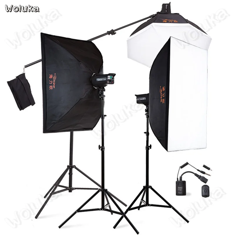 500W Фотостудия flash lamp восьмиугольный софтбокс professional studio set Photo kit CD50 T02|Аксессуары