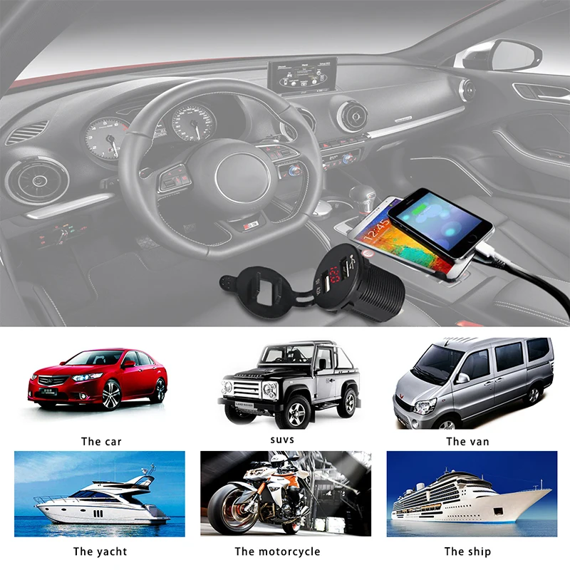 Автомобильное зарядное устройство с двумя USB разъемами 4 2 А 5 В|charger power adapter|charger