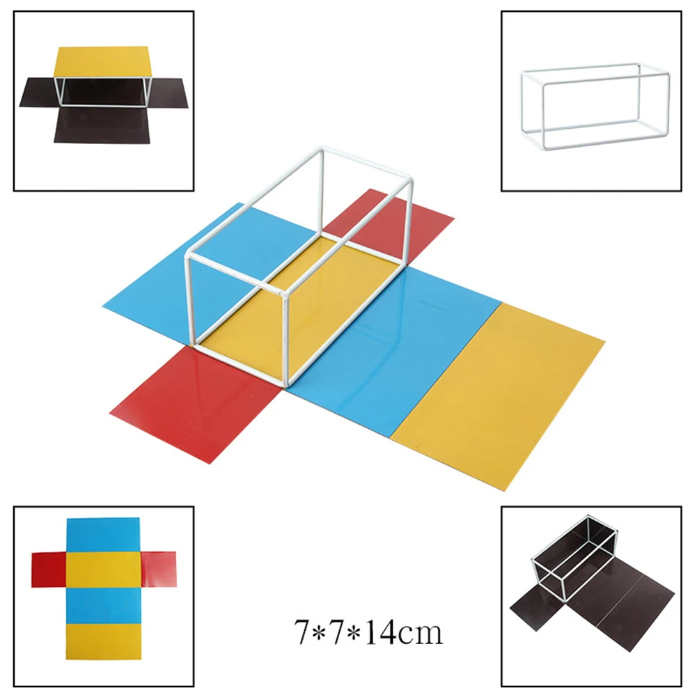 Магнитные раскладные геометрические Твердые shapeCube Призма 3D плоское обучение сравнение математические игрушки для детей