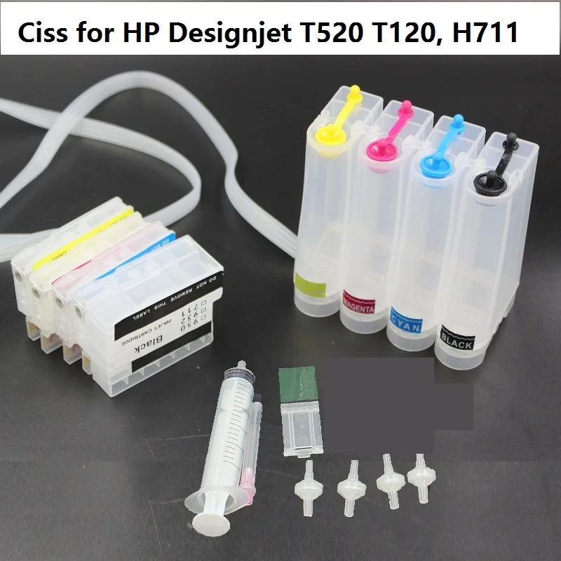 Полный набор чернил XIMO для HP 711 подходит design jet T520 T120 и т. Д.|ink system|hp designjet t520designjet t520 |