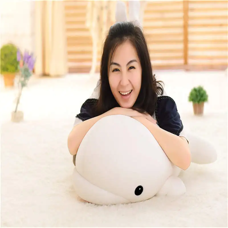 

1pc Novelty holiday gift Beluga white whale plush toys pillow cushion Filled foam particles home car cafe decoration Girls'Gifts