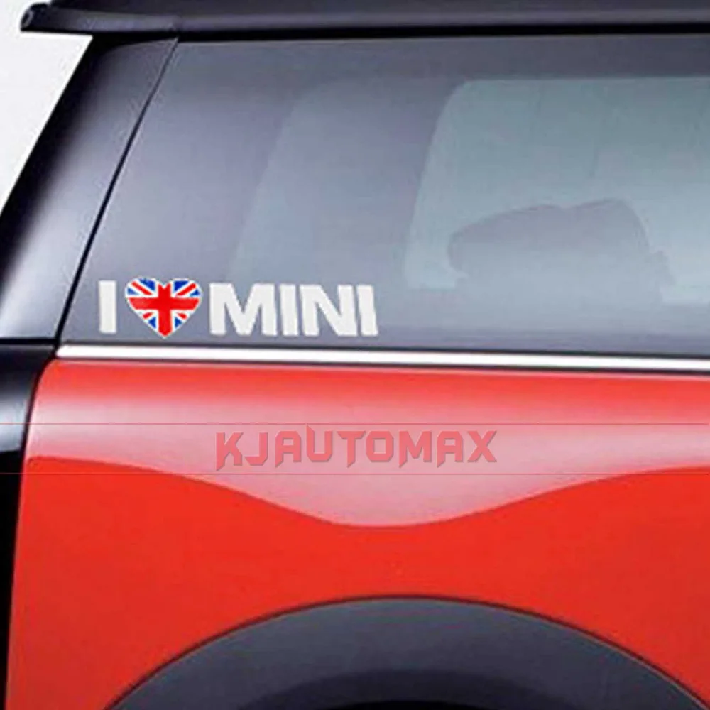 2 шт. с надписью I Love Мини 2D двери Наклейка для Mini Cooper аксессуары автомобильные