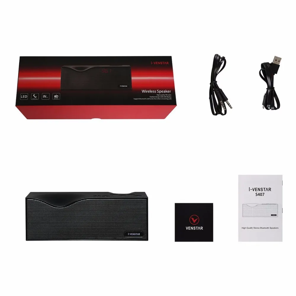 VENSTAR S407 мини портативный блютуз колонка бас Усилить премия звук 7W НЧ-динамик со