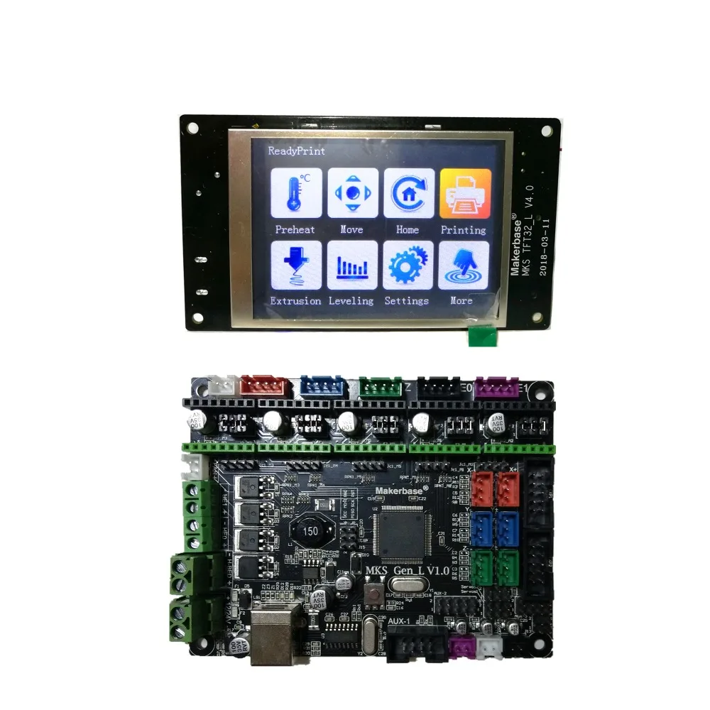 MKS GEN L V1.0 + TFT32 LCD касательный дисплей дешевый комплект электронной карты 3D, подключаемый и игровой, открытая сборка для стартера 3D-печати.