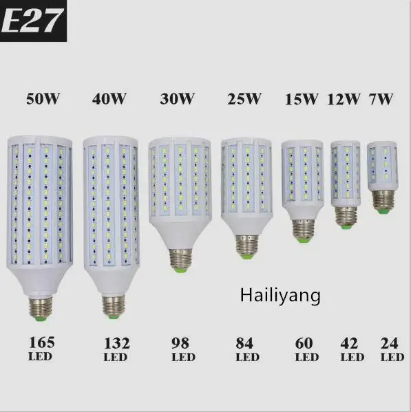 Светодиодная лампа E27 лампочка-кукуруза SMD 5730 24 42 60 84 98 132 165 светодиодные лампочки