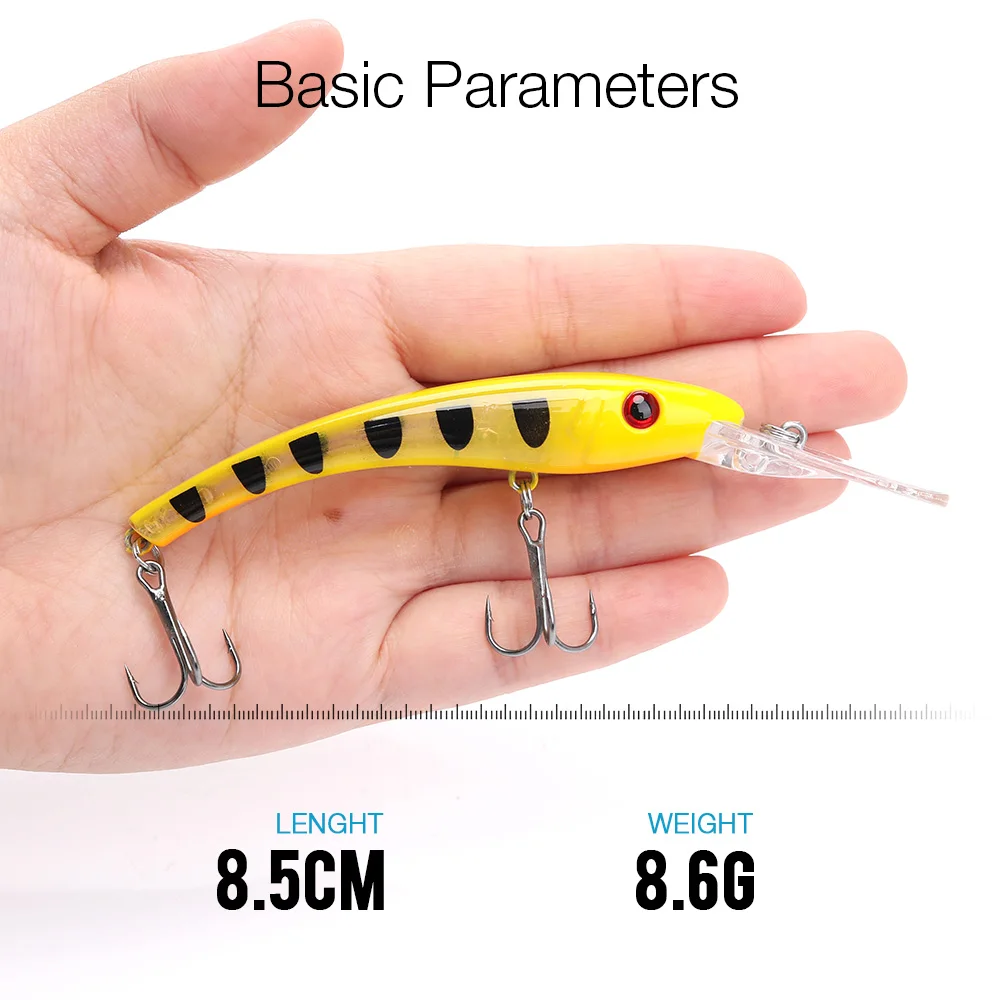 2 шт. черный гольян воблер для рыбалки троллинга 8 5 см 6 г Crankbait Leurre искусственная