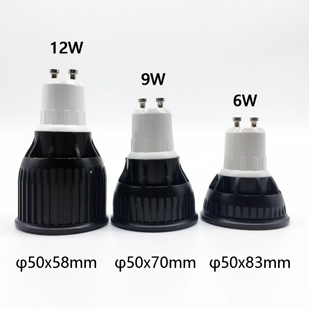 

GU10 GU5.3 E27 E14 MR16 6W 9W 12W Dimmable GU 10 COB LED Sport light lamp led bulb warm cold white DC12V AC110V 220V 240V
