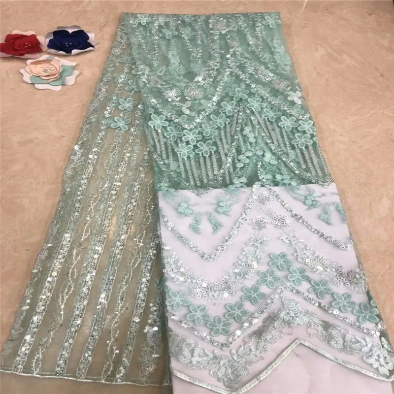 Madison Teal кружево с блестками для aso ebi платье в африканском стиле высокое качество