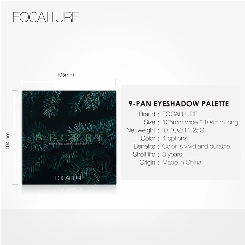 FOCALLURE новейшие 9 оттенков блестящие тени для век Палитра шелковые гладкие