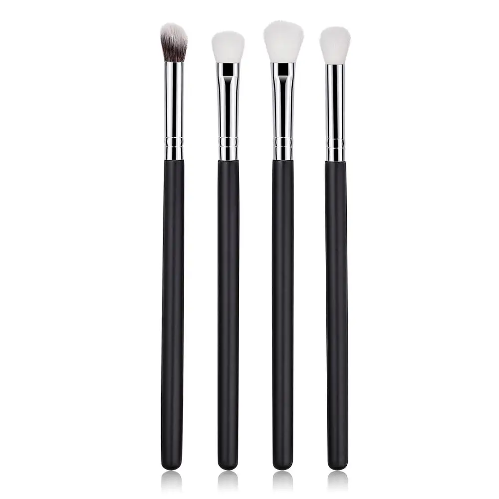 4 pcs black 5 шт. набор кистей для макияжа, спиральная ручка, Золотая основа, кисть для растушевки глаз, Контурная маска, кисть для румян, косметические кисти для макияжа, единорог - Handle Color: 4 pcs black