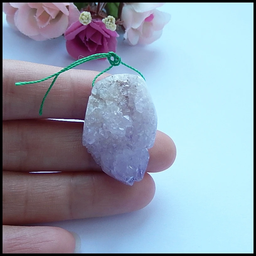 

Drusy Amethyst fashion women jewelry gemstone Pendant Bead,31x20x15mm,12.2g