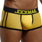 Трусы-боксеры JOCKMAIL мужские в сетку, пикантное нижнее белье, трусы-боксеры для мужчин, трусы для геев