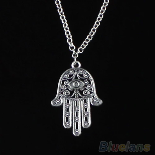 Подвеска подвеска Хамса Fatima Hand Evil Eye на цепочке с защитой от удачи 1P1K|chain necklace|eye