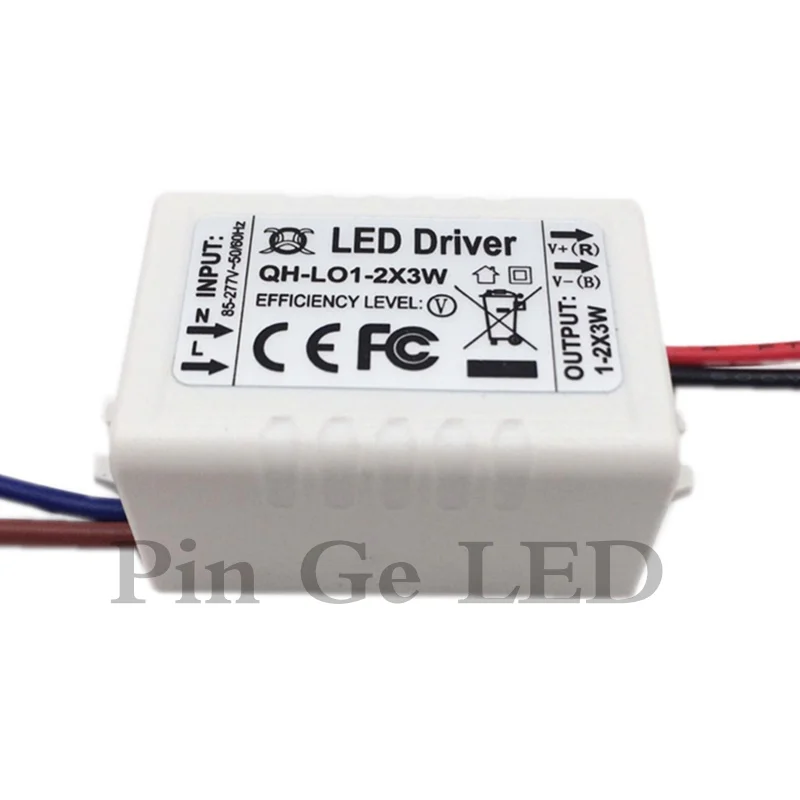 1-2x3W 600mA 3-7V 3W 6W 600 mA 3 6 W Watt External Lamp Light COB Power Supply Lighting Transformer Constant Current LED Driver