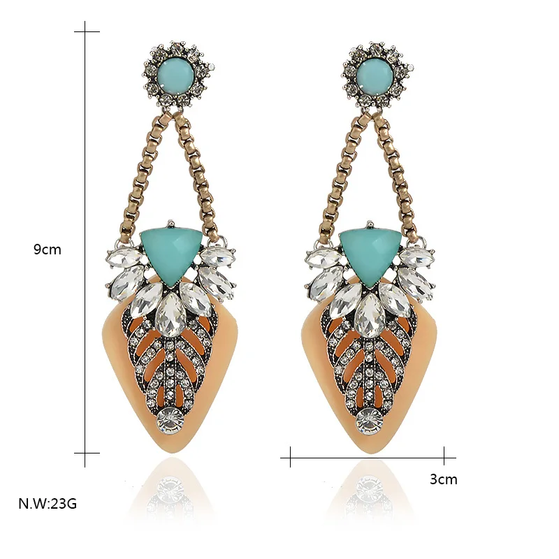 RIMOWA 2017 Новые Ювелирные Изделия Серьги Для Женщин Кристаллов Акриловые Цветы