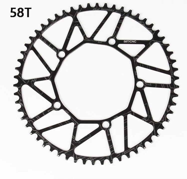58T LP litepro Cogwheel левый и правый шатун Набор дорожный велосипед складной автомобиль модификация один диск 130 BCD части велосипеда включая ось - Цвет: 58T