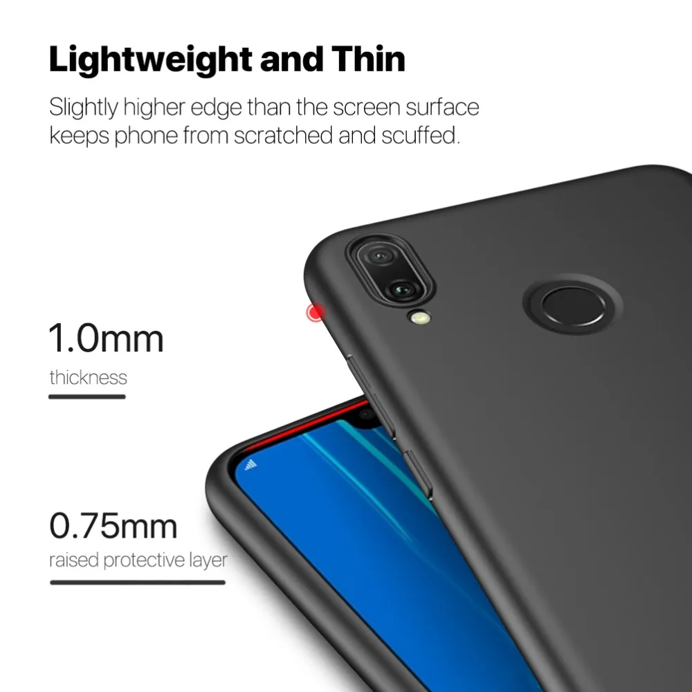 Sleo для huawei Y9 2019 чехол ультра тонкий твёрдый Пластик задняя крышка 360 градусов