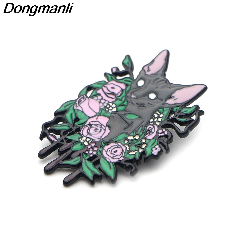 P3695 Dongmanli Sphynx Cat металлические эмалированные булавки и броши для нагрудных штифтов рюкзак сумки значок крутые подарки воротник ювелирные изделия